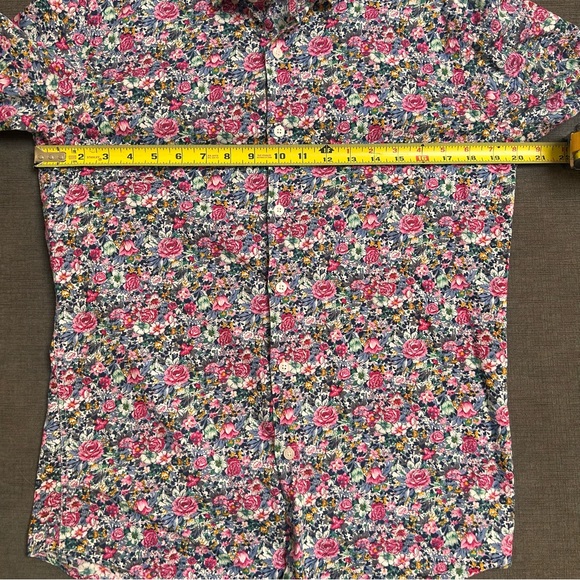 Grand Frank slim fit floral button down Size 16.5 41/42 - Picture 6 of 7